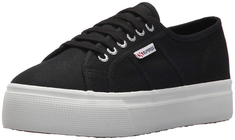 Superga womens 2790 Acotw Platform Fashion Sneaker, Black/White, 6.5 US - Image 1